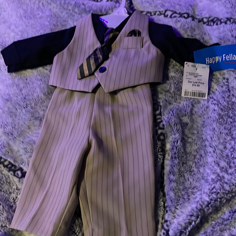 :Suit and tie . Dressy clothes for a baby